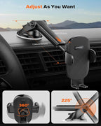 Car Phone Holder Mount for Dashboard & Windshield, Hands-Free Cell Phone Holder for Car, Compatible with iPhone Samsung All Phones, Ideal for Delivery & Uber Drivers, Fleet Vehicles