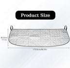 Car Front Windshield Cover Shade, 66.9"×17.7" Windshield Snow Cover for Fallen Leaf Dust and Snow, Universal Windshield Protector for All Seasons(Silver)