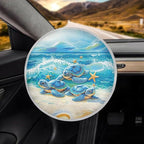 Beach Sea Turtle Steering Wheel Cover Sun Shade Aluminum Foil Auto Interior Protector Block UV Rays Cool in Summer,Vehicle Accessories Universal for Women Men