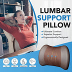 Lumbar Support Pillow for Car, Car Seat Back Support for Driving | Memory Foam Car Lumbar Support for Driving Seat, Car Back Cushion, Adjustable Straps, Lower Back Pillow, Office Chairs, Brown