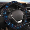 Fancy Butterflies Elastic Steering Wheel Cover Non-Slip Breathable Steering Wheel Protector Fit Auto, SUVs, Truck
