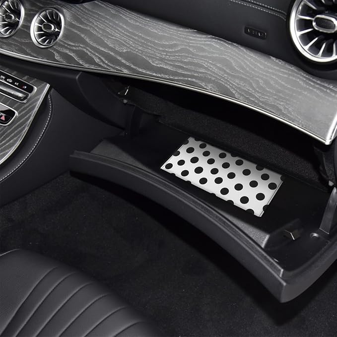 Premium Car Registration & Insurance Card Holder with Magnetic Shut, Vehicle Glove Box Car Organizer - For Documents, Cards, License (Polka dots)