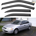Window Visors Rain Guards Shield for 1996-2000 Honda Civic Sedan, Out-Channel Window Vent Wind Deflectors Visors Shades for 96-00 Civic