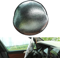 1 Pcs Steering Wheel Sun Shade Cover, Steering Wheel Sun Heat Shield ,18.11in Steering Wheel Sun Block Anti-Heat Aluminum Foil For Suv Truck Van Cars Silver