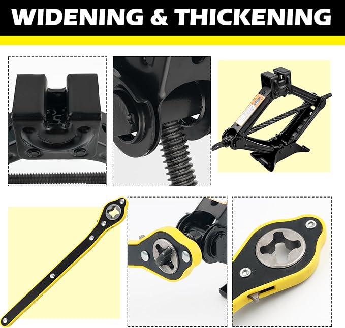 Scissor Jack for Car with Ratchet Wrench,1.5T (3307lbs) Capacity Scissor Car Jack Kit for Lifting Light Vehicles,Heavy Duty Vehicle Accessories Tire Jacks Lifting Range of 3.94-13.19"