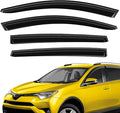 Extra Durable Window Deflectors Tape-On Window Visors Rain Guards Fit for Toyota RAV4 2013-2018, Sun Visors, Wind Vent for Shades, Exterior Car Accessories - 4pcs. AG0122