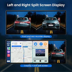 11.5 '' Wireless CarPlay Screen for Car, A-pple CarPlay & Android Auto HD Touchscreen with 4K Dash Cam/1080P Backup Camera/Navigation/Bluetooth/Voice Control/FM/Mirror Link,for All Vehicles