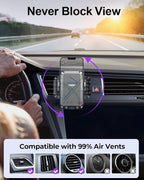 Car Phone Holder, [Thick Cases Friendly] Car Phone Holder Mount, Hands-Free Phone Mount for Car Fit for iPhone for Samsung and Smartphone