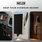 MELEN Adhesive Sunglass Organizer Wall (8-Pack) - Strong and Compact Glasses Holder, Sunglass Holder for Car and Wall - Clear