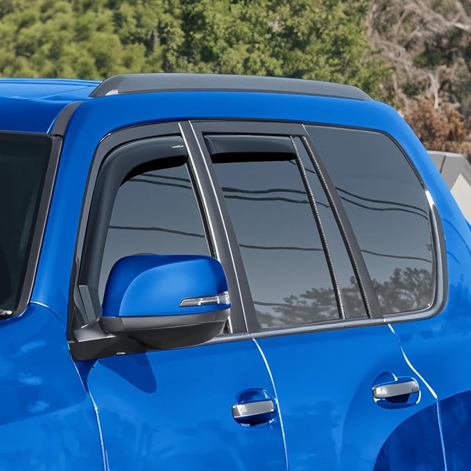 Goodyear Shatterproof in-Channel Window Deflectors for Lexus GX 2010-2023, Rain Guards, Window Visors for Cars, Vent Deflector, Car Accessories, 4 pcs - GY008144