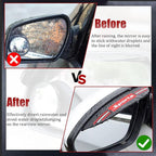Pincuttee 2PC Side Mirror Visor Rain Guards,Car Rear View Mirror Rain Cover,Silicone Rain Shield,Mirror Cover Rubber Visor Guard(Black-Sport,2Pack)