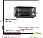 Tailgate Handle W/Reverse Backup Camera Replacement for 2004-2014 Ford F150, 2008-2016 F-250/F-350/F450/F550 Pickup Rear View Parking Camera RCA Connector Wide Angle Optional Guideline