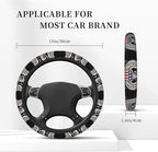 Car Steering Wheel Cover with Anti-Slip Lining, Universal 15 inch Wheel Cover, Fashion Car Interior Accessories for Women Men - Bald Eagle