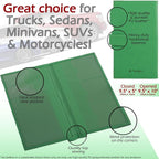 Registration and Insurance Card Holder - Car Organizer - Green | Vehicle Glove Box Document Organizer, Auto Essential Paperwork Holder for Contact Information Cards, Interior Car Accessories