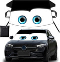 Car Cover Waterproof All Weather Windshield Sun Shade Hail Protector Automotive Exterior Car Accessories Universal Fit for Car, SUV, Truck(Eyes)