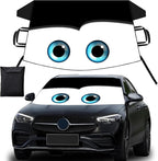 Car Cover Waterproof All Weather Windshield Sun Shade Hail Protector Automotive Exterior Car Accessories Universal Fit for Car, SUV, Truck(Eyes)