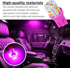 24PCS LED Interior Car Lights, T10 31mm 41mm Dome Bulb Kit, Purple | 194 168 2825 DE3175 578 sockets, alloy PCB, output for map trunk license tag, plug in, automotive accessories