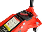 Pro Steel 3 Ton Low Profile Racing Floor Jack - Dual Pistons Quick Lift Pump, Red Heavy Duty Hydraulic Jack, 3.3"-18.5" Lift Range, 6600 lb Capacity