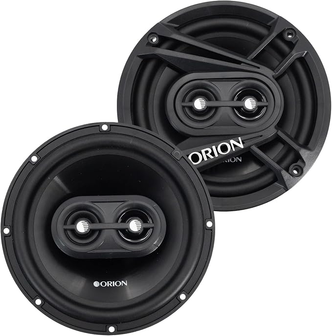 ORION Cobalt Series CB653 6.5” 3-Way Coaxial Car Speakers, 240W, 4 Ohms, Full Range, Enhanced Bass, Polypropylene Cone & Butyl Rubber Surround, Easy Install (Pair)