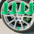 Prank Valve Stem Covers Creative Pencil Tire Valve Stem Caps Funny Glow in The Dark Universal Car Luminous Tire Stem Kit Dust Proof Covers Suitable for Cars,Bike,Trucks,Motor(Green 4pcs)