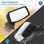 Right Passenger Side Mirror Compatible With 2019-2025 Chevy Silverado 1500 With Power Glass Manual Folding Heated Temperature Sensors Without Turn Signal Chrome Replace#GM1321583(7Pins）