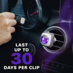 Lavender Scent Car Air Freshener Vent Clips 6 Ct, Long Lasting | Last Up to 180 days, Natural Essential Oil, Car Fragrance Accessories for Women and Men, Odor Eliminator, 4 mL Each