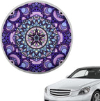 Purple Mandala Lotus Car Steering Wheel Sun Shade Cover Anti-Heat Steering Wheel Accessories 17 inch Auto Steering Wheel Sun Shield Universal Fit for Most Cars SUV Trucks Van