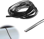 Car Door Edge Guards 16FT (5M), Universal U Shape Trim Molding Rubber Seal Protector, Anti-Collision Vehicle Protection Accessories Universal for SUV, Automobile, Truck, Van (Silver)
