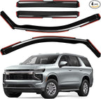 in-Channel Rain Guards for Chevy/Chevrolet Tahoe, GMC Yukon 2021-2026 | Shatterproof, Easy Install, Extra Durable, Fits Great, High Quality, Black Auto Accessories, Side Window Deflector & Visors