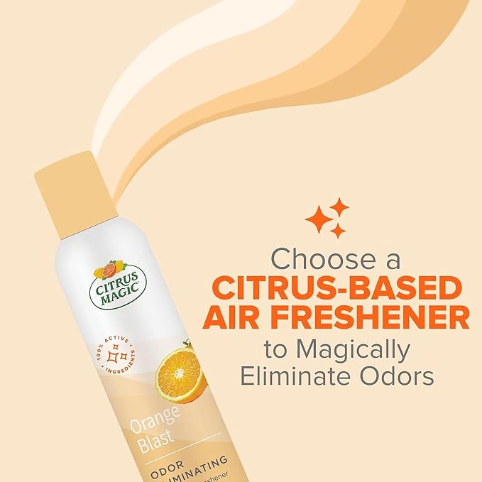 Odor Eliminator Air Freshener Spray for Home, Orange Blast, 3-Ounce, Pack of 3