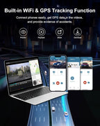 4K Dash Cam Front and Rear, 3.16” IPS Touch Screen, 64GB Card Included, Dual Dash Camera for Cars, Built-in GPS Wi-Fi, UHD 2160P Night Vision, WDR, 24H Parking Monitor (J6)