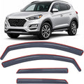 in-Channel Rain Guards for Hyundai Tucson 2016 2017 2018 2019 2020, Fits Gas Model Only Not Fits Hybrid/Electric Versions, Light Smoky Blue Window Visor, Fresh Air Ventilation, 4PCS
