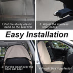 Car Seat Cover Protector Front Seats,for Gym Workout,Running,Swimming,Beach and Hiking,Waterproof Sweat Towel Bucket Seat Covers for Cars SUV Trucks (Off-White, 2Pcs)
