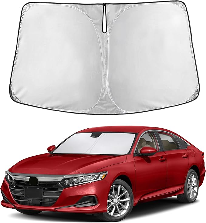 Windshield Sunshade Compatible for Honda Accord 2018-2020 2021 2022, Sun Visor for Front Windshield & Window Sun Shade Cover, UV Heat Blocker & Protector, Car Accessories