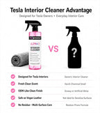 Tesla Seat Cleaner & Stain Remover, Tesla Interior Cleaner for White & Black Vegan Leather | Tesla Model Y Juniper Accessories 2026 & Tesla Model 3 Accessories, S/X/Cybertruck (Cherry Pink)