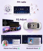 Car Stereo Single Din CarPlay Android Auto, 1 Din Car Radio Bluetooth 5.2, 6.9" IPS Touchscreen Car Radio with Backup Camera, Mirror Link, SWC, FM/EQ, USB & Type-C