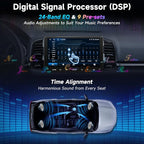 9" Android Double-DIN Car Stereo with 1080P Dashcam & Backup Camera, Wireless CarPlay Android Auto, WiFi/USB Tethering, 24B-EQ DSP/Bluetooth/FM/AM/GPS/SWC, HDMI Out, OTA Upgrade