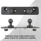 Bulletpoint Dash Mount Cell Phone Holder Compatible with 2013-2018 RAM Truck & 2019+ RAM 1500 Classic 20mm Ball Mount - Compatible with iPhone and Android Smartphones (Dual Ball with 2 Phone Holders)