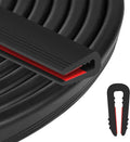 Rubber Edge Trim U Channel - 1/8" Self Adhesive Sheet Metal Edge Guard Protector, EPDM Seal Strip for Car Doors, Steel Plates, Glass, Hatches, Table Corners, Fit 1/8"(3.2mm), 10Ft, Black