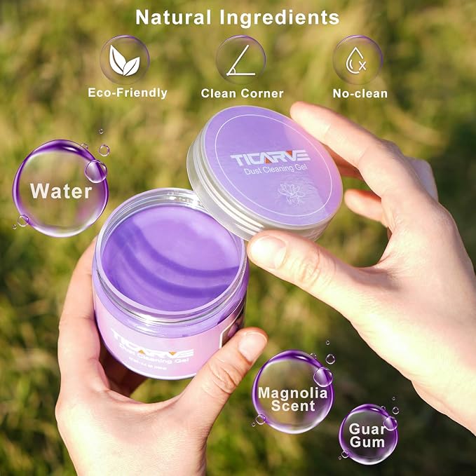 Cleaning Gel for Car Detailing Car Vent Cleaner Cleaning Putty Gel Auto Car Interior Cleaner Dust Cleaning Mud for Cars and Keyboard Cleaner Cleaning Slime Purple