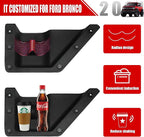 Front Door Storage Pockets for Ford Bronco Accessories 2026 2021-2025, Side Door Organizer Box fit Bronco 2/4-Door, Insert Cup Holder(2PCS)