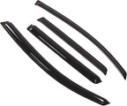 WD2-320 Dark Smoke 4 Pcs Set Window Visor (Outside Mount) Deflector Rain Guard Compatible with 2004-2010 Mitsubishi Endeavor