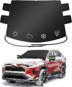 2026 Upgrade Car Windshield Cover for Ice and Snow, Windshield Snow Cover for Winter Snow & Frost – 600D Heavy Magnetic Anti-Hail Protector for Winter Weather, Fits Large SUVs & Trucks, X-Large