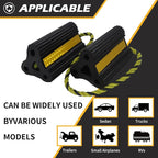 Wheel Chocks for RV Trailer Camper Truck Car, [2pair/4pack with Rope] Versatile Rubber Chocks Block Stopper for Tire with Reflective Strips, Utility Boat Travel Trailer Camper RV Accessories Must
