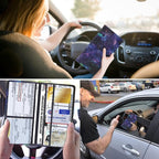 Leather Car Registration and Insurance Card Holder, Car Document Holder for Cards License with Magnetic Shut(Purple)