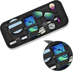 2 Packs Car Sun Visor Organizer, Car Visor Storage Anti-Slip Elastic Woven Board for Sunglass Holder Parking Fuel Card Digital Accessories