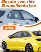 6-PCS Low Profile Window Rain Guards Fit for Toyota Corolla Sedan 2020-2026 Rain Guard Window Deflectors Extra-Thick Side Window Visors Vent Shades Tape-on Vent Visors Car Accessories