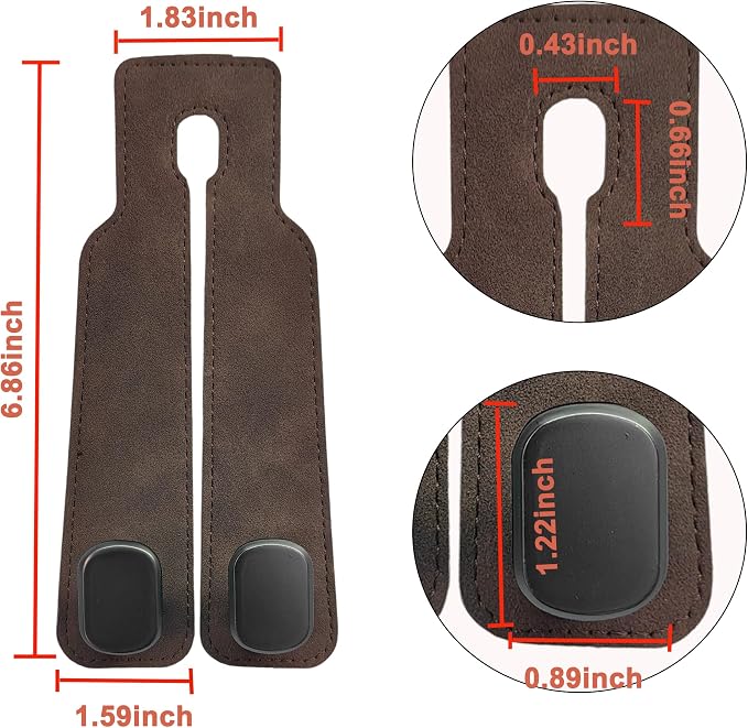 Amelity Car Headrest Hooks, Purse Hook for Vehicle 2 Pack Brown | Universal Car Interior Accessories for Women, Available in 2/4 Pack, Storage Hanger Holds Purses, Backpacks, Grocery Bags