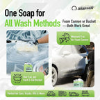 BUBBLE BATH Foaming Car Wash Shampoo 5 Gallons - Works with Foam Cannon, Foam Gun, Bucket Washes, Car Soap for Pressure Washer | For Car, Truck, Motorcycle, RV & More | Green Apple Scented