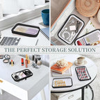 3 Pack Clear Hard Shell Zipper Case, Clear Zipper Pouches Waterproof Makeup Organizer & Travel Toiletry Bag, Plastic Pouch for Travel Office Storage, Home, Black Small Size